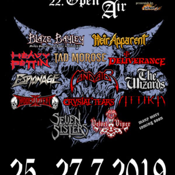 HEADBANGERS OPEN AIR XXII - 2019 - Bei Ticketorder fallen IMMER Portokosten an, sofern der Warenwert an mitbestellten Tontr&auml;gern nicht 100 Euro bei Vorauskasse &uuml;berschreitet. (Payment by creditcard & 5% fee extra!). Tickets